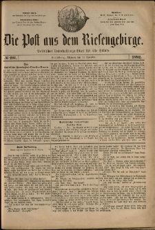 Die Post aus dem Riesengebirge, 1882, nr 291