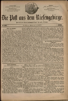 Die Post aus dem Riesengebirge, 1882, nr 293