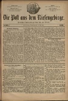 Die Post aus dem Riesengebirge, 1882, nr 302