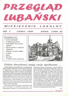 Przegląd Lubański, 1992, nr 7