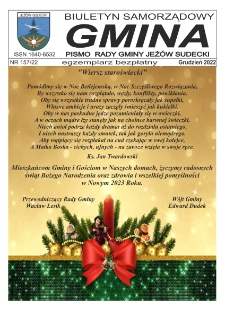 Gmina : biuletyn samorządowy : pismo Rady Gminy Jeżów Sudecki, 2022, nr 157