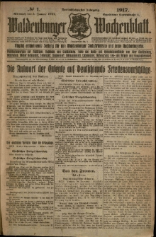 Waldenburger Wochenblatt, Jg. 63, 1917, nr 1
