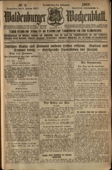 Waldenburger Wochenblatt, Jg. 63, 1917, nr 2