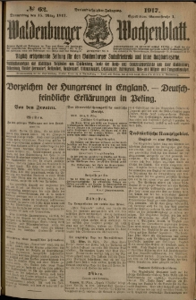 Waldenburger Wochenblatt, Jg. 63, 1917, nr 62