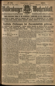 Waldenburger Wochenblatt, Jg. 63, 1917, nr 73
