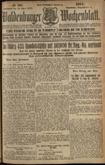 Waldenburger Wochenblatt, Jg. 63, 1917, nr 86