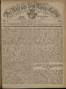 Der Bote aus dem Riesen-Gebirge : Zeitung für alle Stände, R. 64, 1876, nr 3
