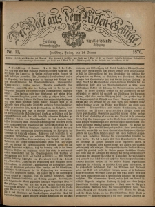 Der Bote aus dem Riesen-Gebirge : Zeitung für alle Stände, R. 64, 1876, nr 11