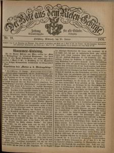 Der Bote aus dem Riesen-Gebirge : Zeitung für alle Stände, R. 64, 1876, nr 21