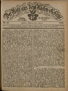 Der Bote aus dem Riesen-Gebirge : Zeitung für alle Stände, R. 64, 1876, nr 27