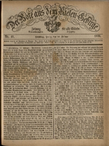 Der Bote aus dem Riesen-Gebirge : Zeitung für alle Stände, R. 64, 1876, nr 41