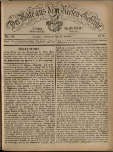 Der Bote aus dem Riesen-Gebirge : Zeitung für alle Stände, R. 64, 1876, nr 48