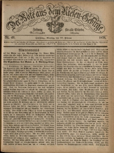 Der Bote aus dem Riesen-Gebirge : Zeitung für alle Stände, R. 64, 1876, nr 49