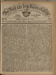 Der Bote aus dem Riesen-Gebirge : Zeitung für alle Stände, R. 64, 1876, nr 52
