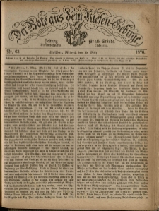 Der Bote aus dem Riesen-Gebirge : Zeitung für alle Stände, R. 64, 1876, nr 63