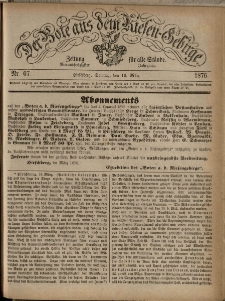 Der Bote aus dem Riesen-Gebirge : Zeitung für alle Stände, R. 64, 1876, nr 67