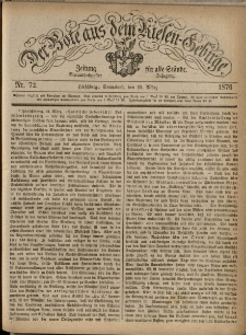 Der Bote aus dem Riesen-Gebirge : Zeitung f&uuml;r alle St&auml;nde, R. 64, 1876, nr 72