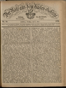 Der Bote aus dem Riesen-Gebirge : Zeitung für alle Stände, R. 64, 1876, nr 86