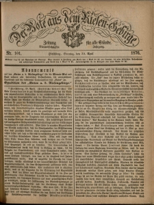 Der Bote aus dem Riesen-Gebirge : Zeitung für alle Stände, R. 64, 1876, nr 101