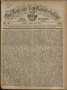 Der Bote aus dem Riesen-Gebirge : Zeitung für alle Stände, R. 64, 1876, nr 108