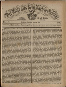 Der Bote aus dem Riesen-Gebirge : Zeitung für alle Stände, R. 64, 1876, nr 112