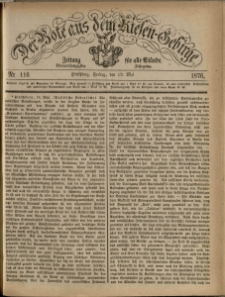 Der Bote aus dem Riesen-Gebirge : Zeitung für alle Stände, R. 64, 1876, nr 116