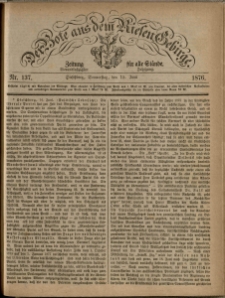 Der Bote aus dem Riesen-Gebirge : Zeitung für alle Stände, R. 64, 1876, nr 137