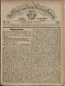 Der Bote aus dem Riesen-Gebirge : Zeitung f&uuml;r alle St&auml;nde, R. 64, 1876, nr 148