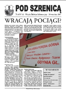Pod Szrenicą : miejski biuletyn informacyjny, 2007, nr 4 (4) [Dokument elektroniczny]