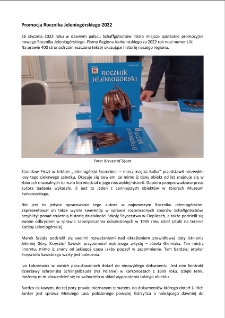 Promocja Rocznika Jeleniogórskiego 2022 [Dokument elektroniczny]