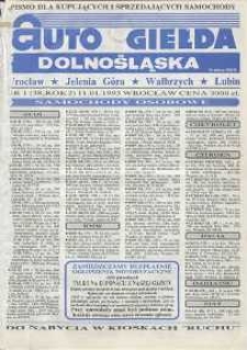 Auto Giełda Dolnośląska : pismo dla kupujących i sprzedających samochody, R. 2, 1993, nr 1 (38) [11.01]
