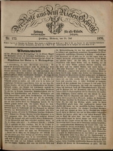 Der Bote aus dem Riesen-Gebirge : Zeitung für alle Stände, R. 64, 1876, nr 172