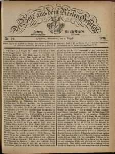 Der Bote aus dem Riesen-Gebirge : Zeitung für alle Stände, R. 64, 1876, nr 181