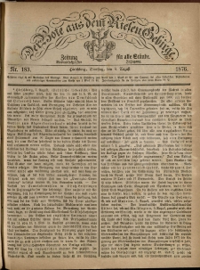 Der Bote aus dem Riesen-Gebirge : Zeitung für alle Stände, R. 64, 1876, nr 183