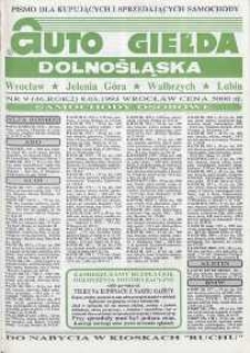 Auto Giełda Dolnośląska : pismo dla kupujących i sprzedających samochody, R. 2, 1993, nr 9 (46) [8.03]