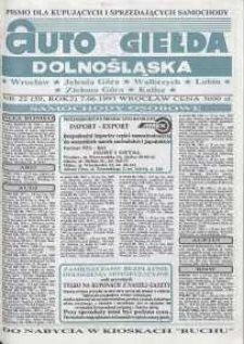 Auto Giełda Dolnośląska : pismo dla kupujących i sprzedających samochody, R. 2, 1993, nr 22 (59) [7.06]