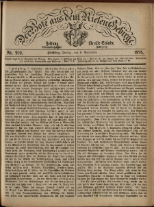 Der Bote aus dem Riesen-Gebirge : Zeitung für alle Stände, R. 64, 1876, nr 209