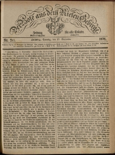 Der Bote aus dem Riesen-Gebirge : Zeitung für alle Stände, R. 64, 1876, nr 211