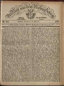 Der Bote aus dem Riesen-Gebirge : Zeitung für alle Stände, R. 64, 1876, nr 212