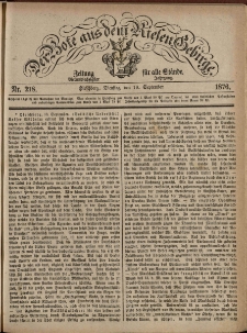 Der Bote aus dem Riesen-Gebirge : Zeitung für alle Stände, R. 64, 1876, nr 218