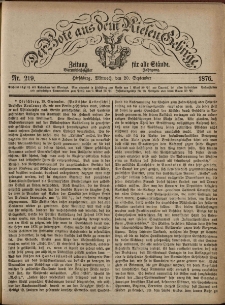 Der Bote aus dem Riesen-Gebirge : Zeitung für alle Stände, R. 64, 1876, nr 219