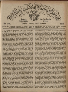 Der Bote aus dem Riesen-Gebirge : Zeitung für alle Stände, R. 64, 1876, nr 219