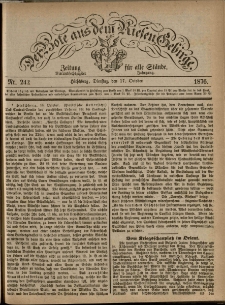 Der Bote aus dem Riesen-Gebirge : Zeitung für alle Stände, R. 64, 1876, nr 242