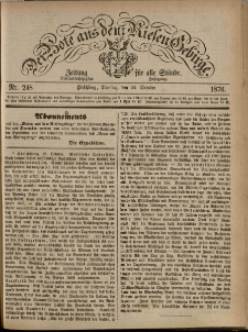 Der Bote aus dem Riesen-Gebirge : Zeitung für alle Stände, R. 64, 1876, nr 248
