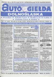 Auto Giełda Dolnośląska : pismo dla kupujących i sprzedających samochody, R. 2, 1993, nr 31 (68) [9.08]
