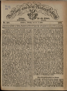 Der Bote aus dem Riesen-Gebirge : Zeitung für alle Stände, R. 64, 1876, nr 266