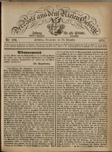 Der Bote aus dem Riesen-Gebirge : Zeitung für alle Stände, R. 64, 1876, nr 276