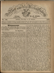 Der Bote aus dem Riesen-Gebirge : Zeitung für alle Stände, R. 64, 1876, nr 280