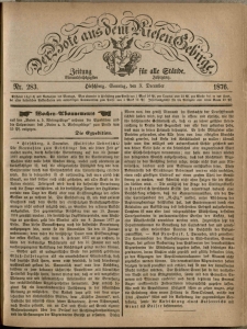Der Bote aus dem Riesen-Gebirge : Zeitung für alle Stände, R. 64, 1876, nr 283