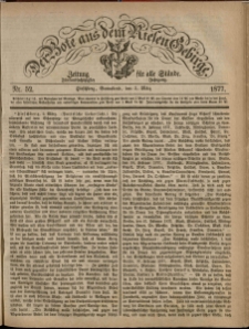 Der Bote aus dem Riesen-Gebirge : Zeitung für alle Stände, R. 65, 1877, nr 52
